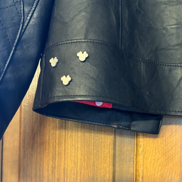 Disney Minnie Rocks the Dots Synthetic Leather Jacket with Red and Silver Design - Picture 3 of 7